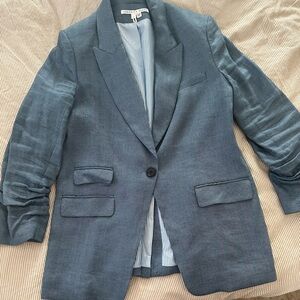 Veronica Beard Dickie Blue Blazer(rouched sleeves)